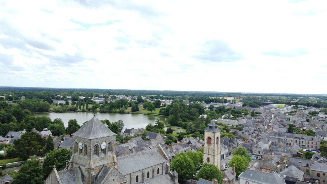 Vue en hauteur de Saint aubin du cormier