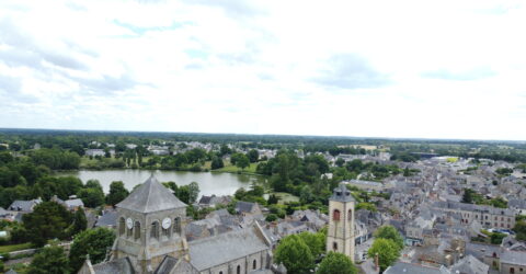 Vue en hauteur de Saint aubin du cormier